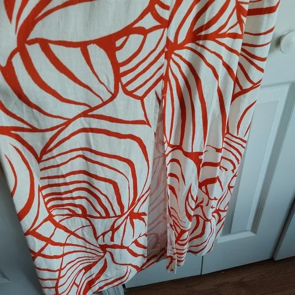 Nordstrom Lost & Wander Salt to the Sea Midi Halter Dress Red & Cream M NWT - Picture 6 of 13